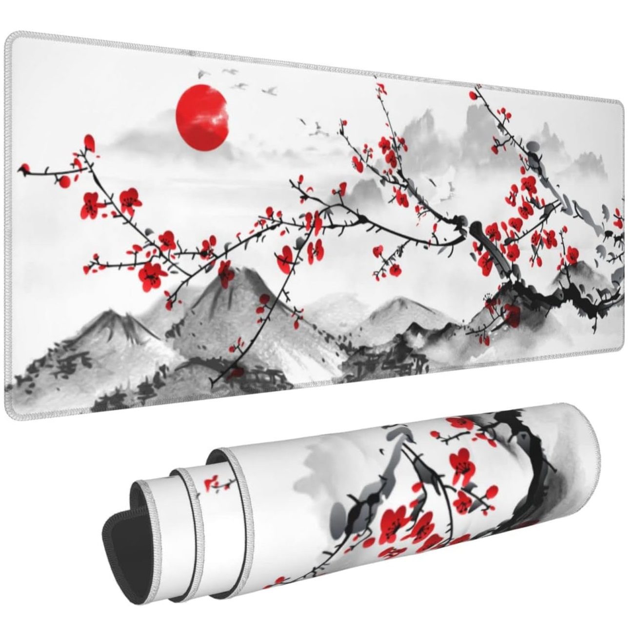 Japanese Sakura Cherry Blossom Mouse Pad (1) Japanese Sakura Cherry Blossom Gaming Mouse Pad - Speed Edition | 70 X 30 cm - Image 1