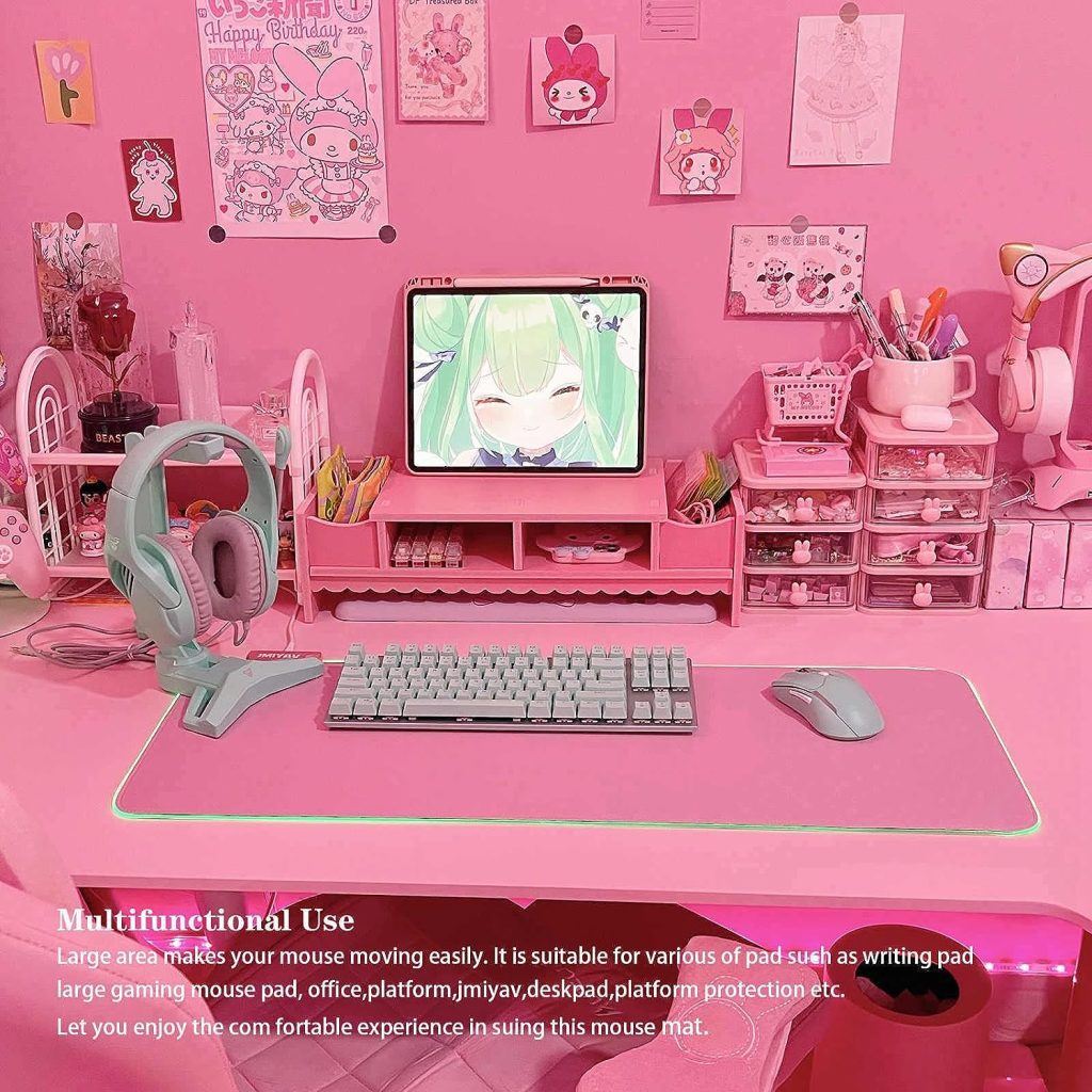 PINK RGB Gaming Mouse Pad