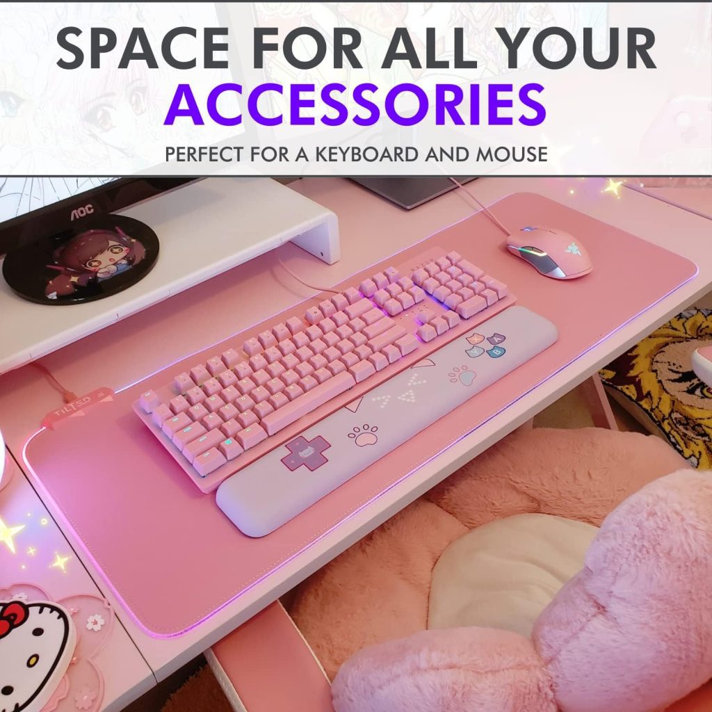 PINK RGB Gaming Mouse Pad