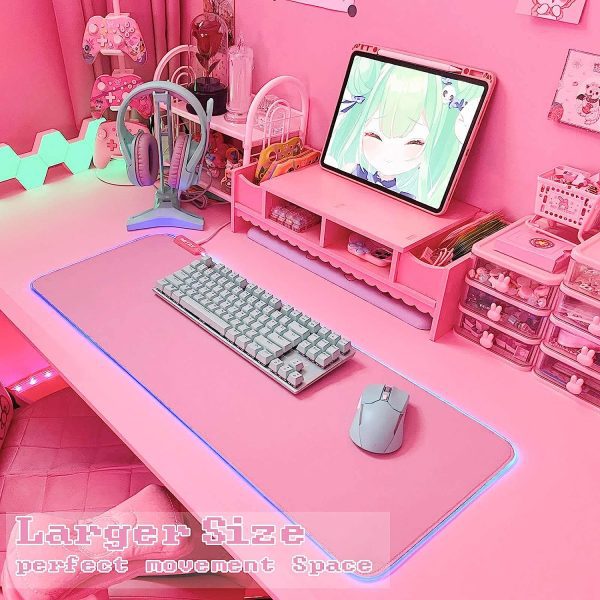 PINK RGB Gaming Mouse Pad