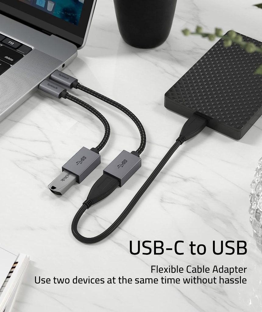 Syntech USB C To USB 3.0 Adapter (2 Pack) OTG Up To 5 Gbps
