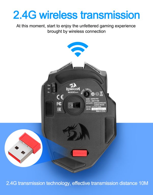 Redragon M801P-RGB SNIPER-Pro Wireless Mouse