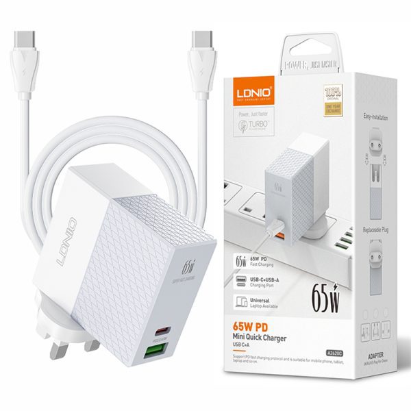 LDNIO A2620C 65W PD Fast Charger