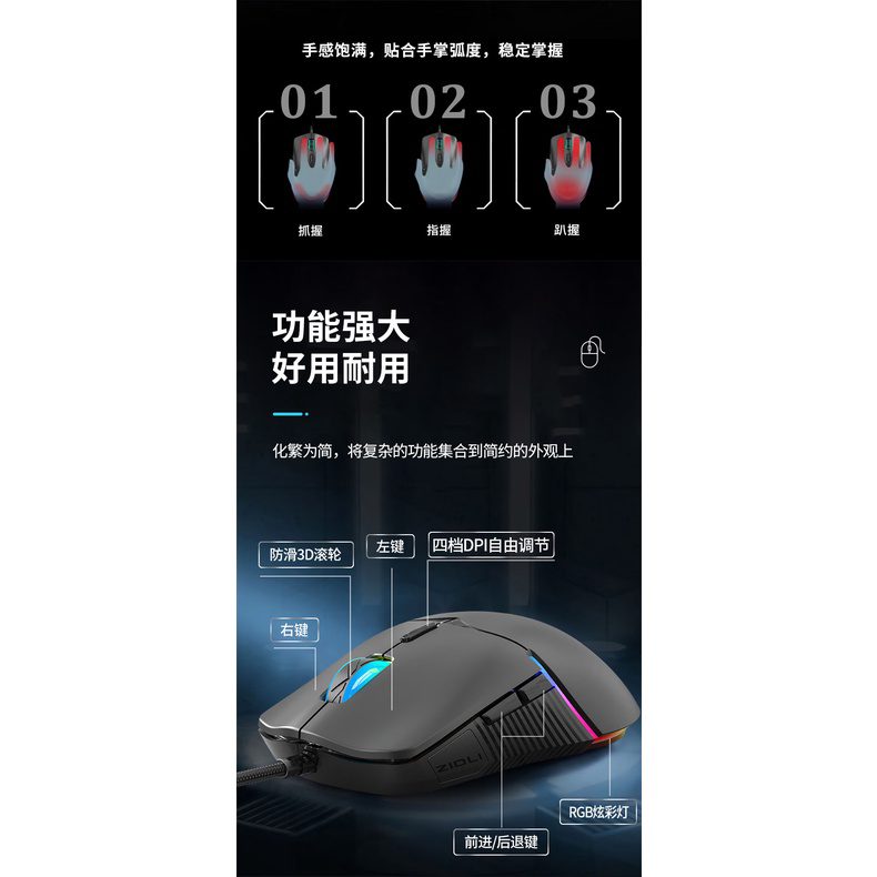 ZIDLI M80 Gaming Mouse