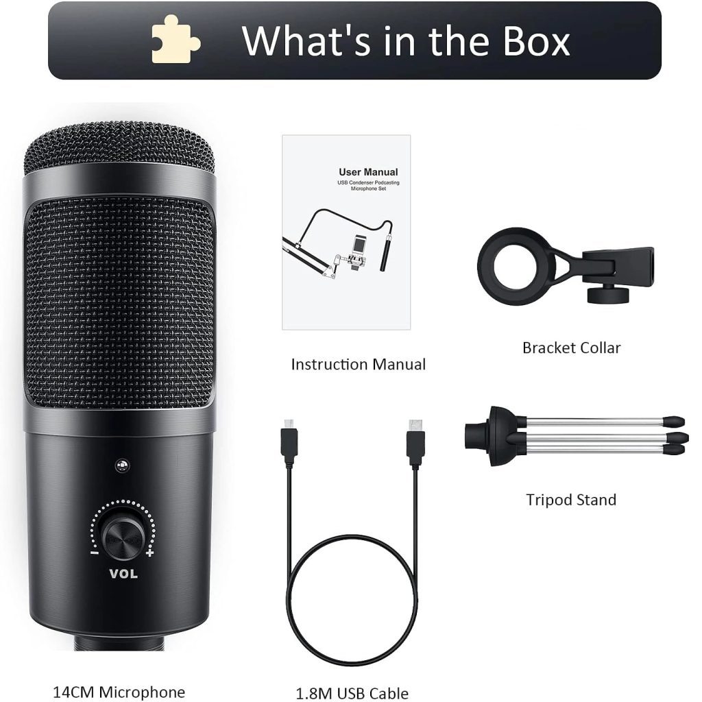 USB Metal Condenser Microphone Kit