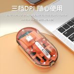 R8 1766 Rechargeable Transparent Dual-Mode Mouse