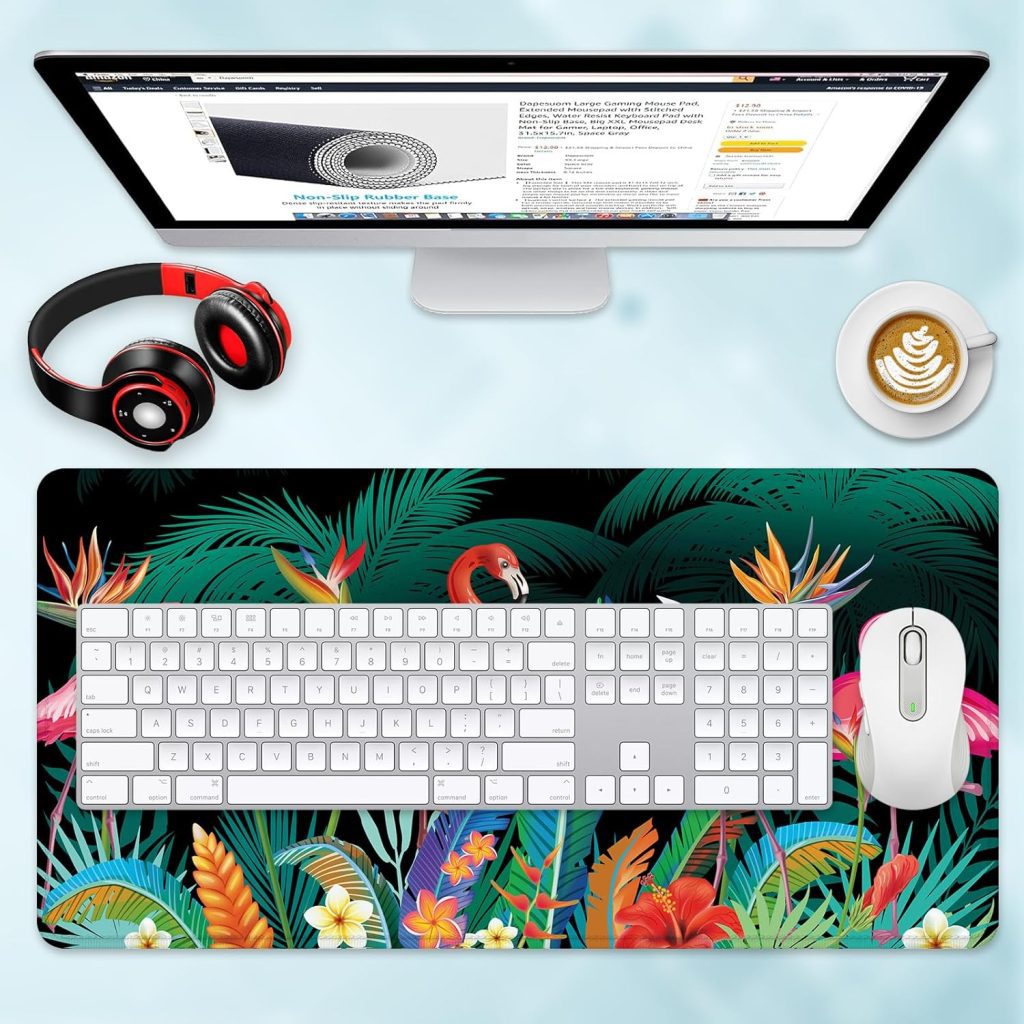 CGI Tropical Flamingos Gaming Mouse Pad