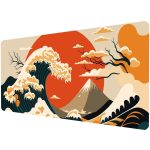 Japanese Sea Waves Gaming Mouse Pad 