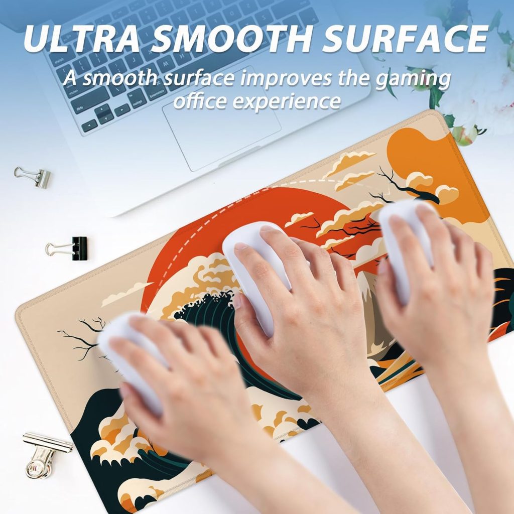 Japanese Sea Waves Gaming Mouse Pad