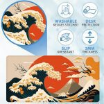 Japanese Sea Waves Gaming Mouse Pad