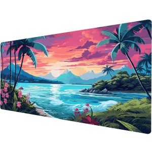 Ai Tropical Island Sea Gaming Mouse Pad