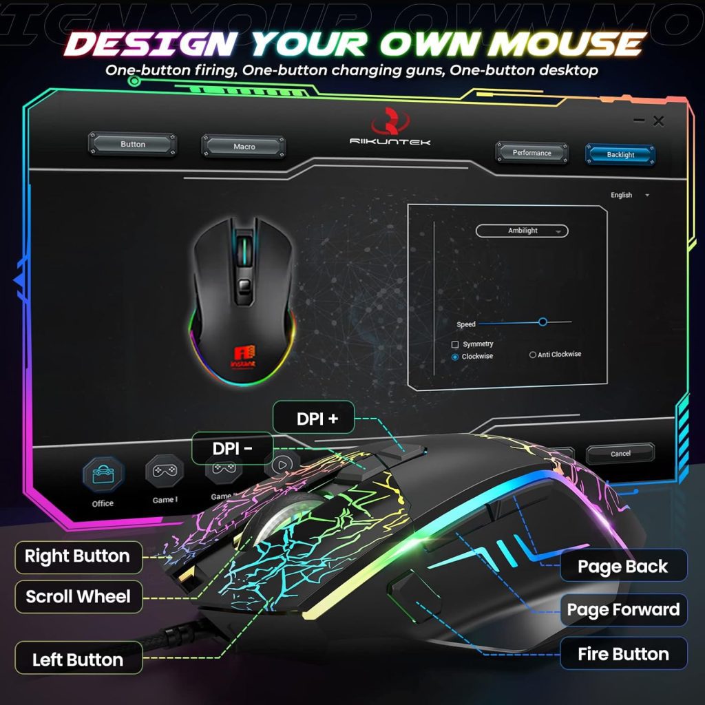 RIIKUNTEK RGB Gaming Mouse