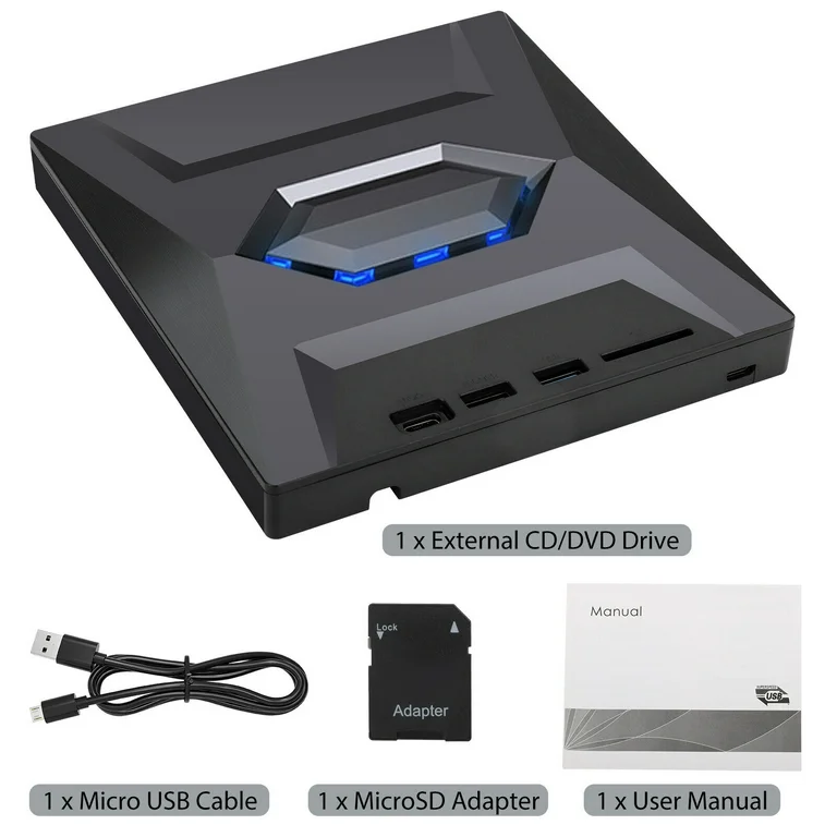External DVD CD Drive USB 3.0 & Type C