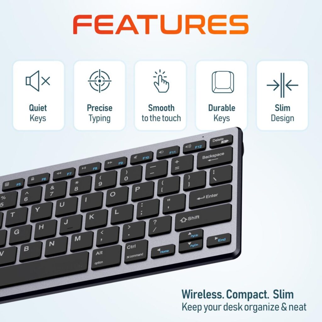 Rechargeable Slim Dual Mode Keyboard Mouse