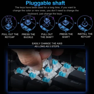 Tri-mode Wireless Gaming Mechanical Keyboard