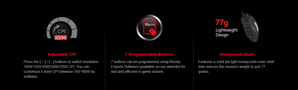 Bloody ES8 ESports Gaming Mouse