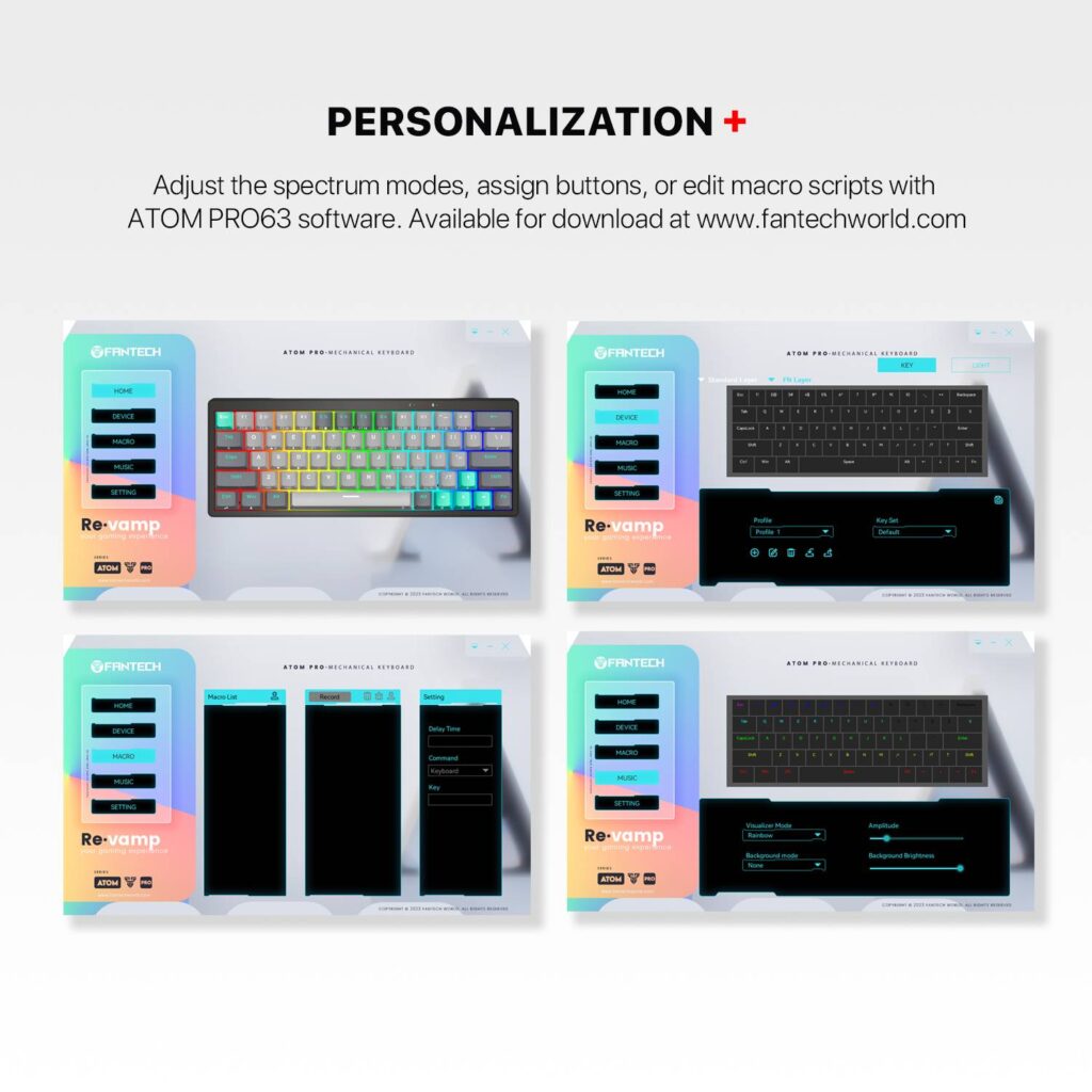 FANTECH ATOM PRO63 MK912 60% Keyboard Gaming Mechanical