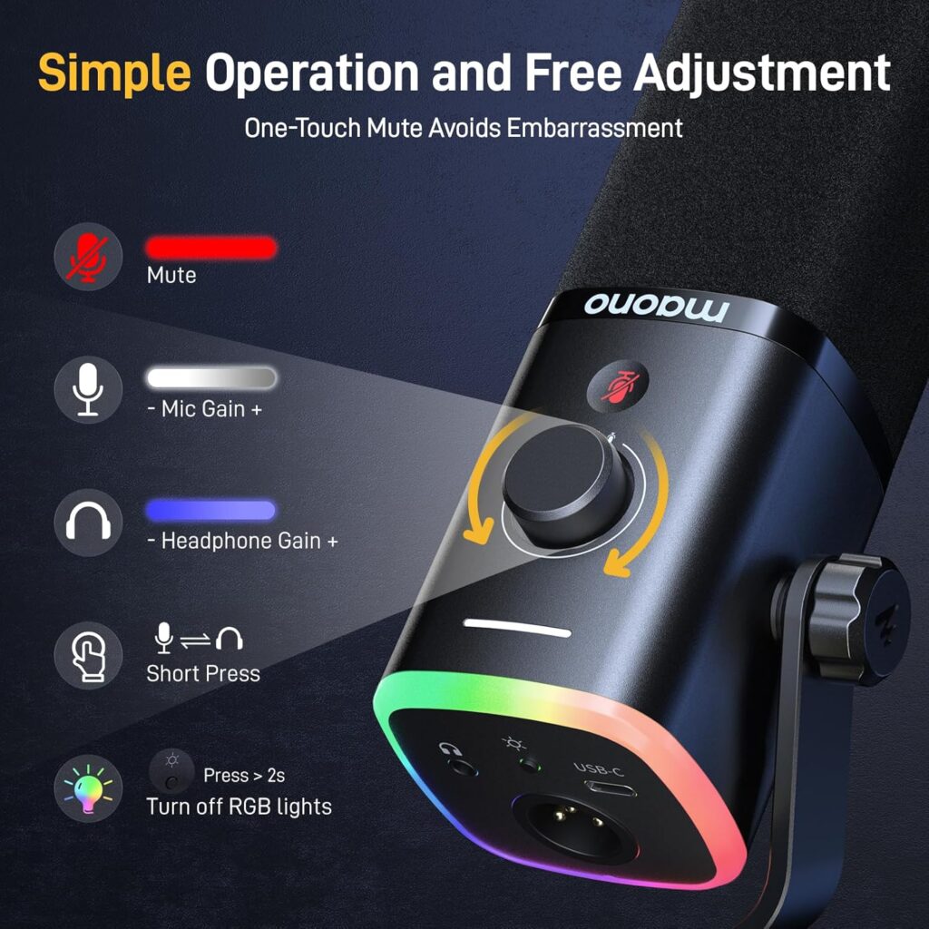 Maono PD100X USB XLR Dynamic Microphone 8 1