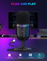 ONIKUMA M830 USB Microphone mini RGB USB