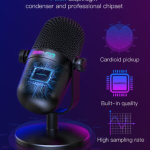 ONIKUMA M830 USB Microphone mini RGB USB