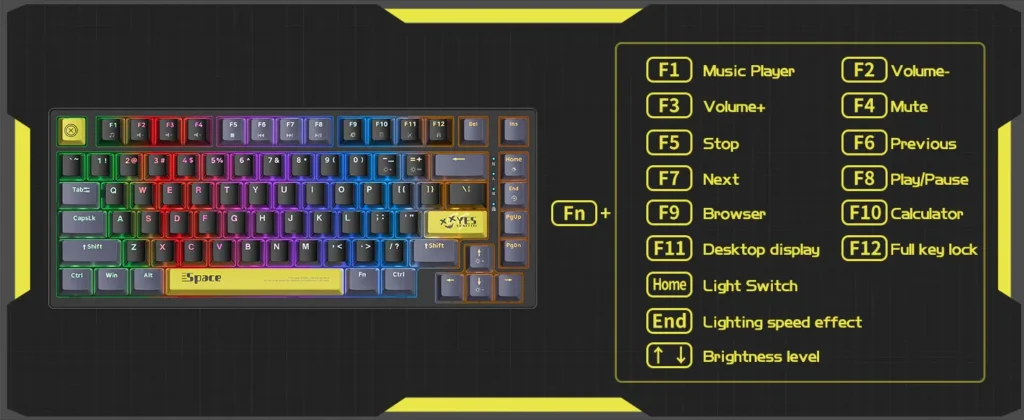 Onikuma G52 75% Gaming Keyboard