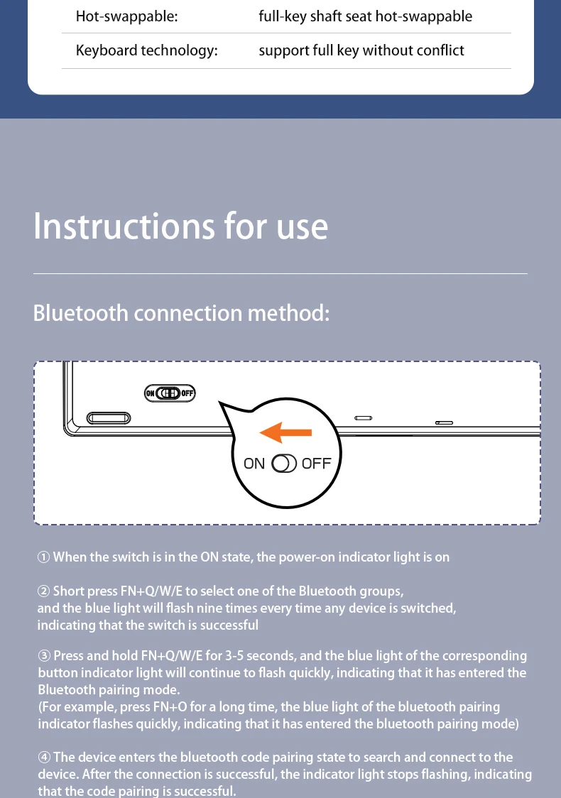 AIGO A68 Tri-mode Gaming Mechanical Keyboard