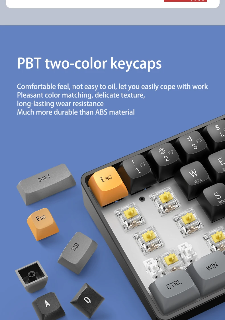 AIGO A68 Tri-mode Gaming Mechanical Keyboard