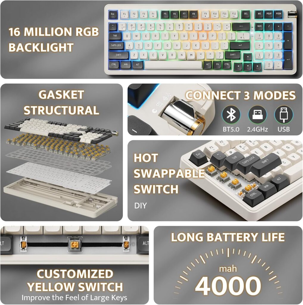 AIGO AG98 Tri-mode Mechanical Keyboard