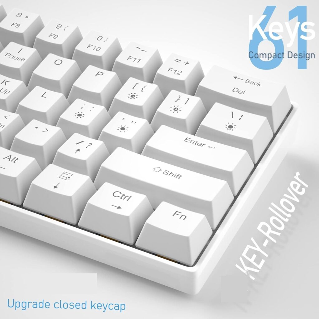ASESTEK AK61 60% Gaming Keyboard white