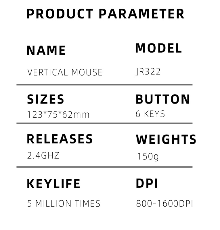 Jertech JR322 Vertical Mouse