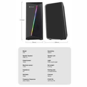 Kisonli X30 Multimedia Speaker Wired RGB