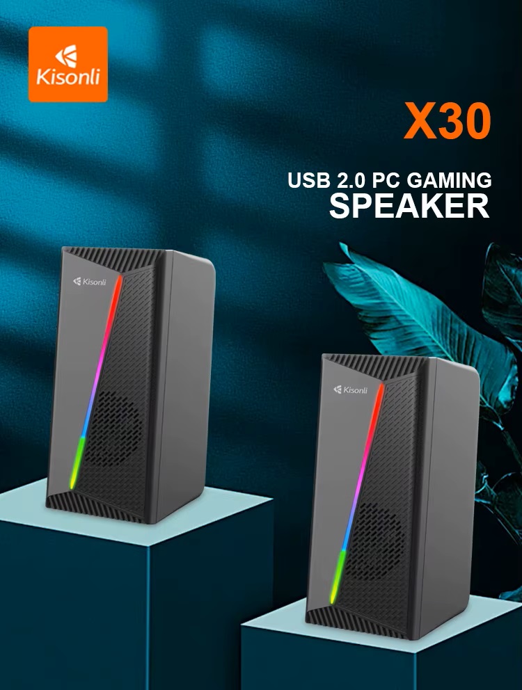 Kisonli X30 Multimedia Speaker Wired RGB