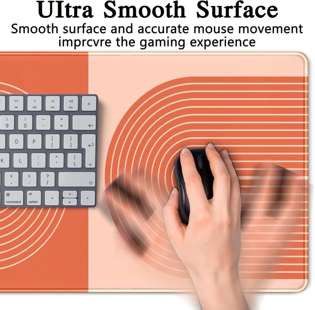 Orange Boho Lines Mouse Pad