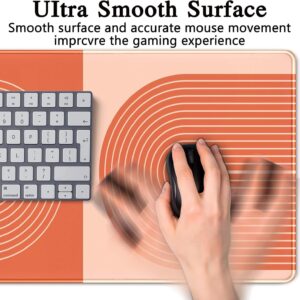 Orange Boho Lines Mouse Pad