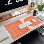 Orange Boho Lines Mouse Pad
