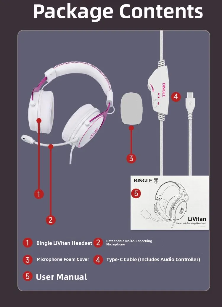 BINGLE Leviathan Gaming Headset Type-C USB