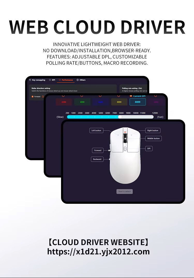 R8 G313 Tri-Mode Gaming Mouse