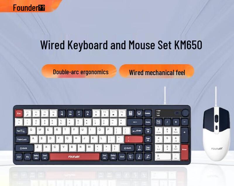 Founder KM650 Gaming Keyboard Mouse