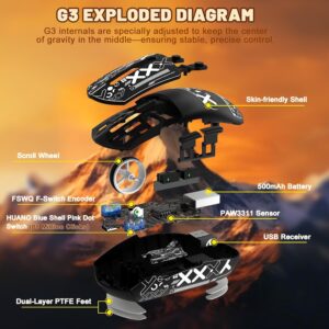 ATTACK SHARK G3 Wireless Gaming Mouse
