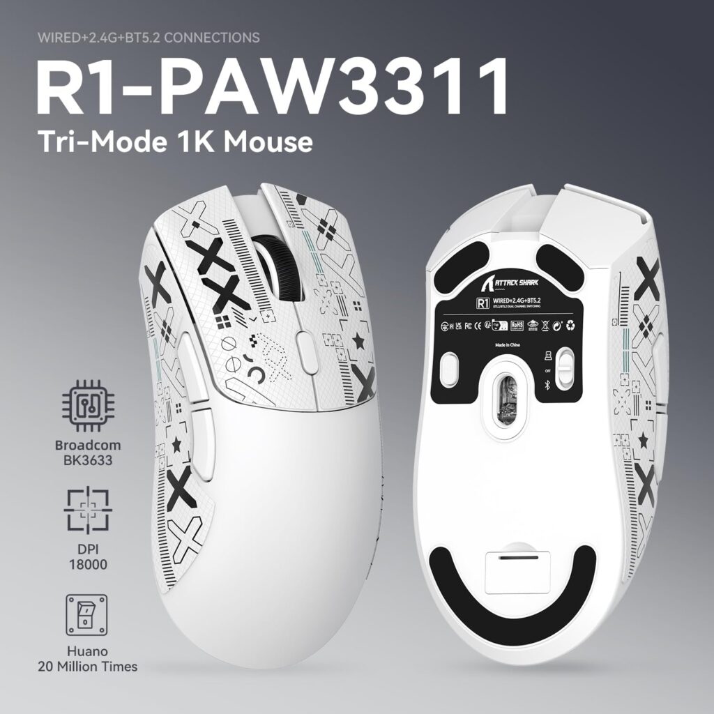 Attack Shark R1 Wireless Gaming Mouse
