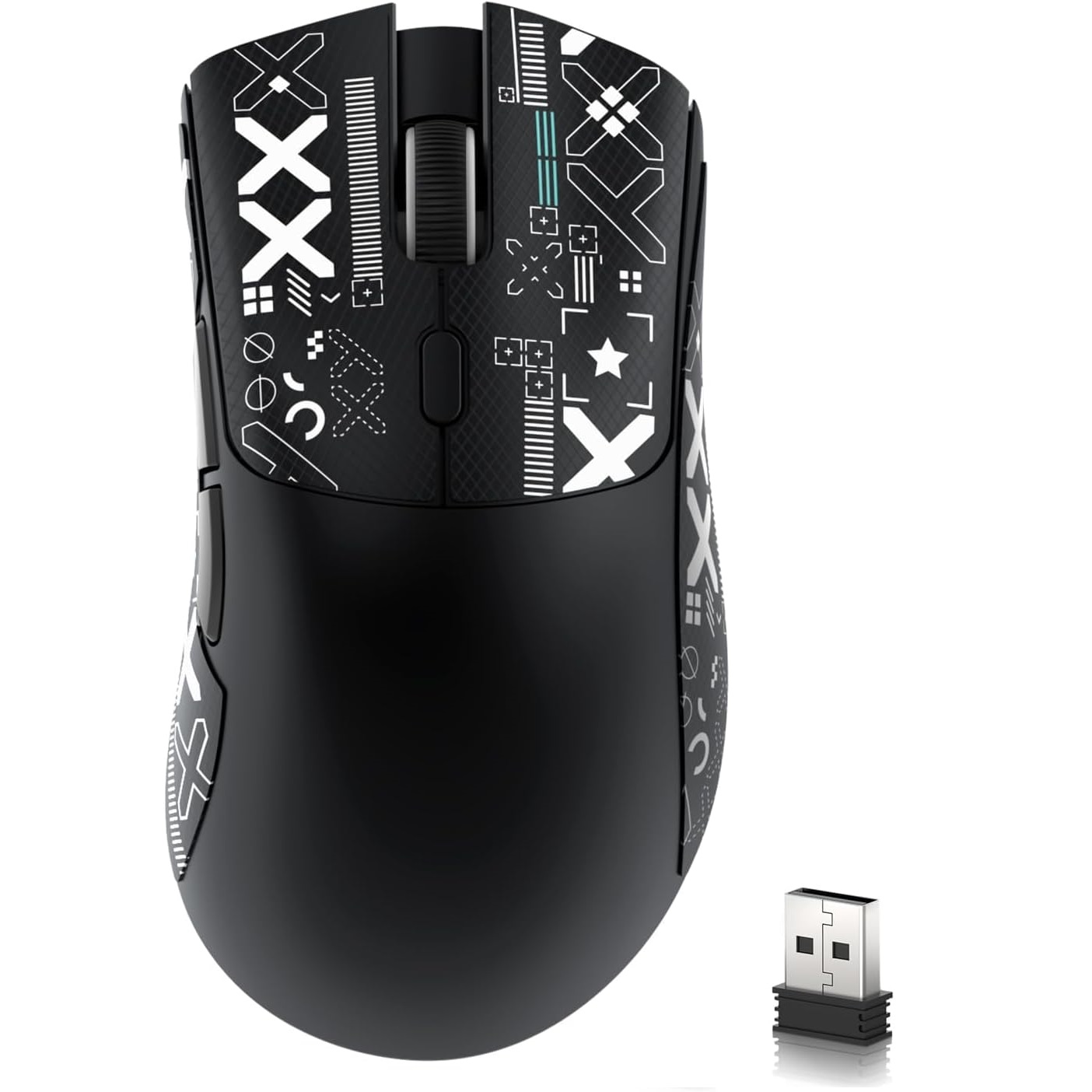 Attack Shark R1 Wireless Gaming Mouse (16)5 Attack Shark R1 Wireless Gaming Mouse with Grip Tape | Black - Image 1