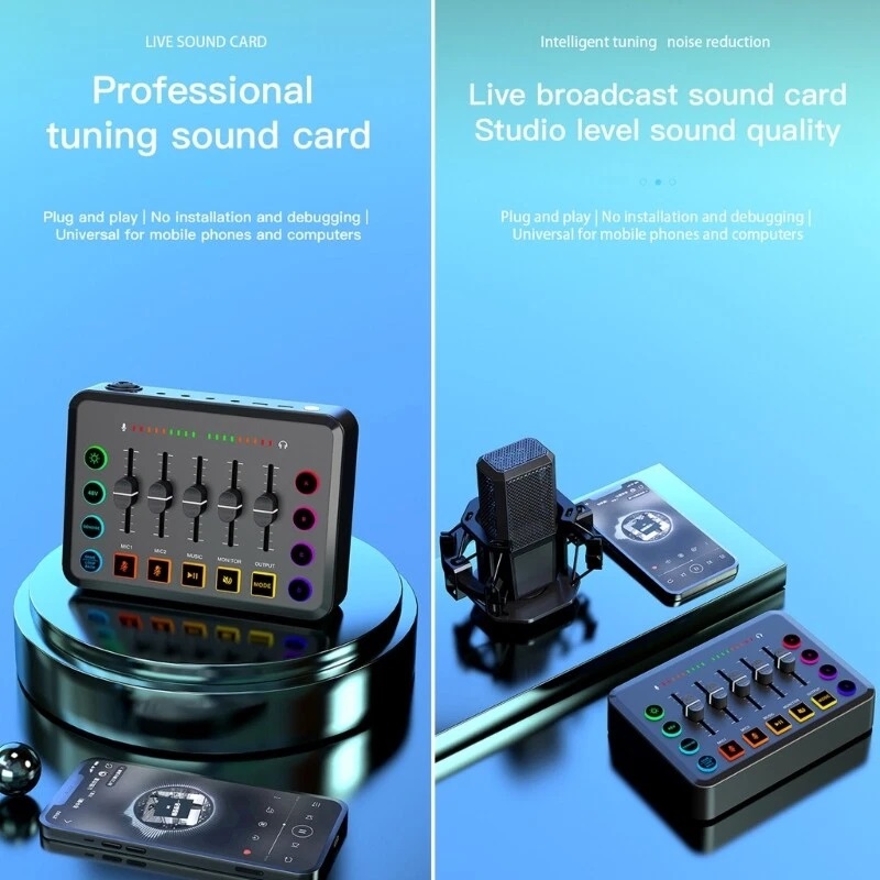 F9 Wireless Live Sound Card Mixer