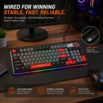 Jertech DK-700 RGB Multimedia Keyboard AR ENG key