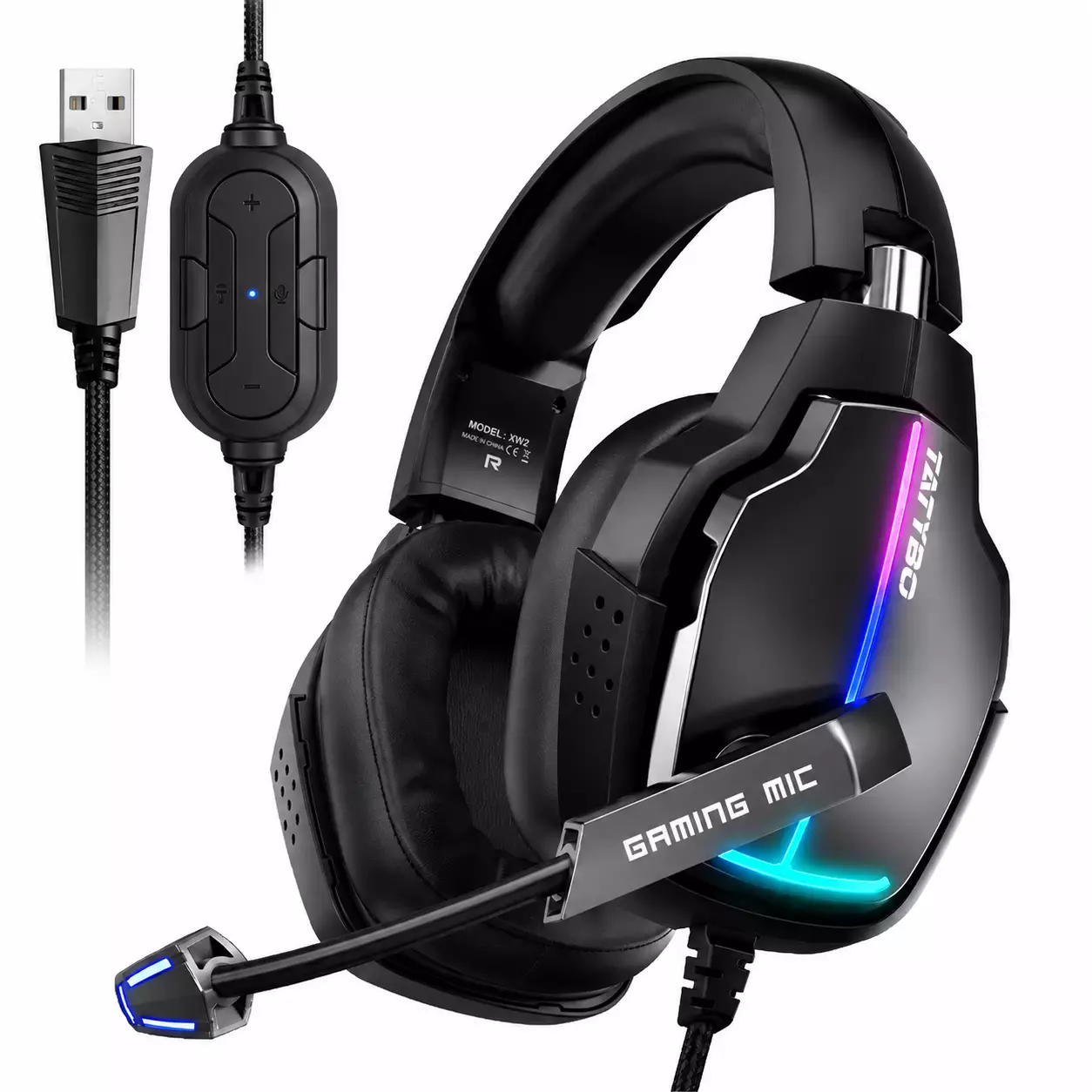 Tatybo XW2 Gaming Headset (4) Tatybo XW2 Gaming Headset