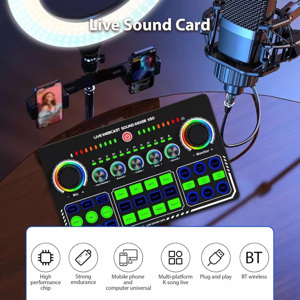 X50 Wireless Live Sound Card Mixer