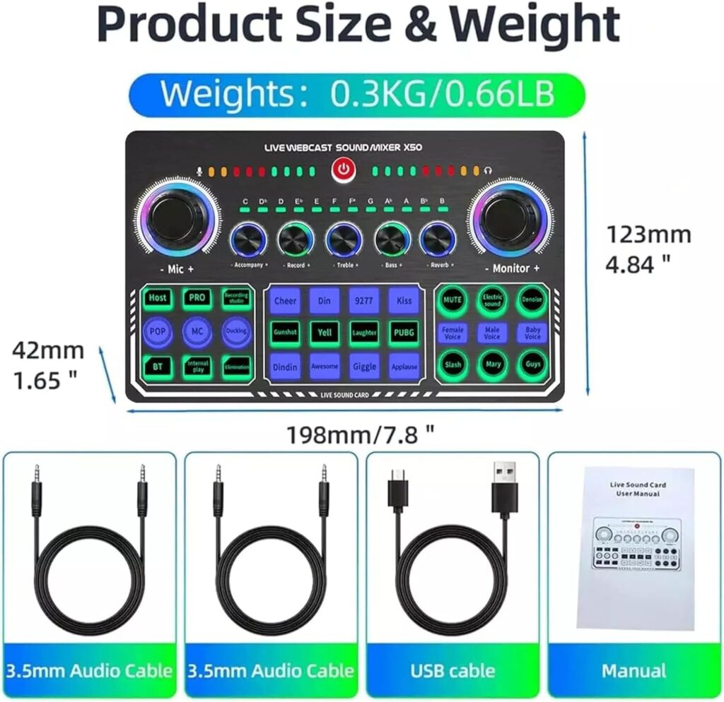 X50 Wireless Live Sound Card Mixer