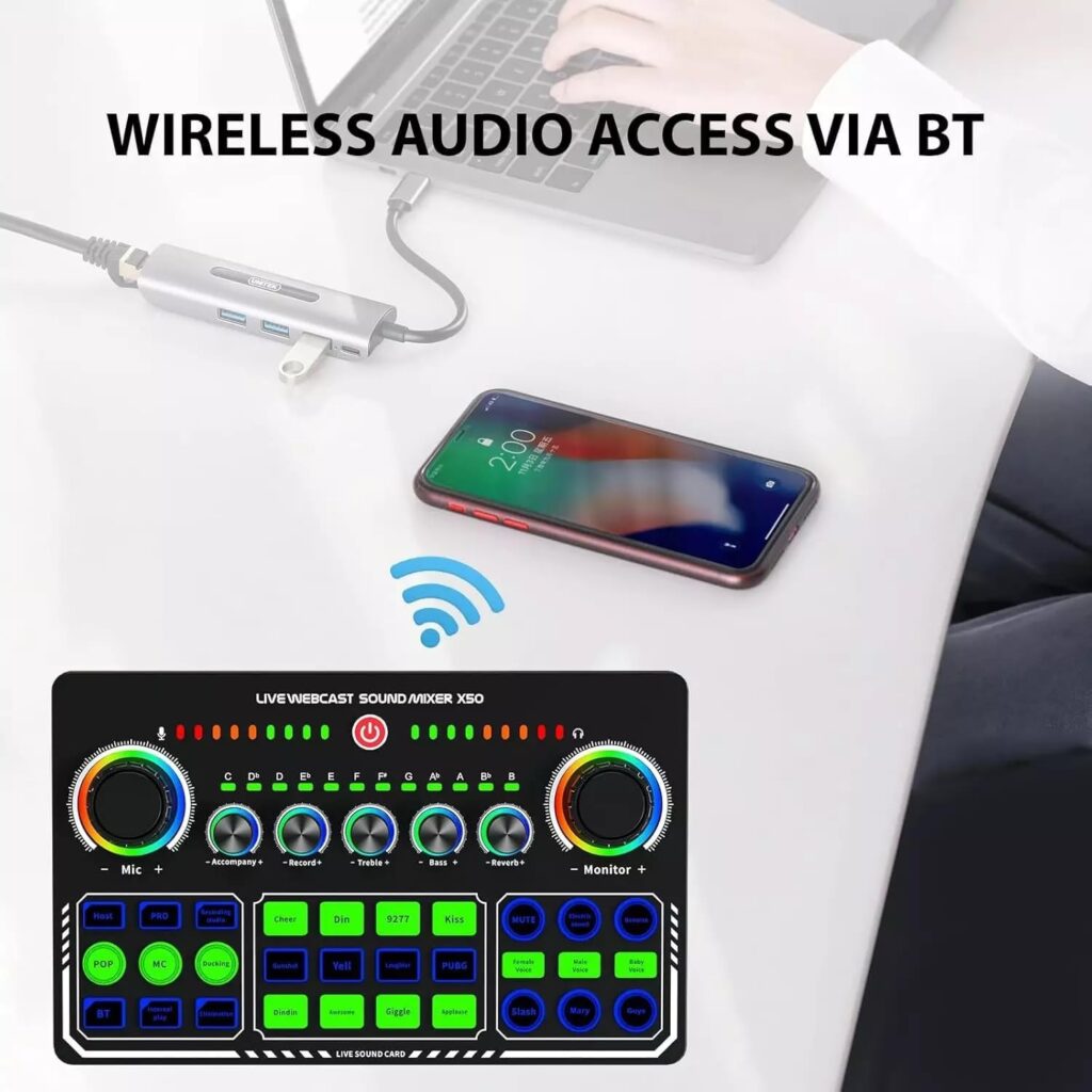 X50 Wireless Live Sound Card Mixer